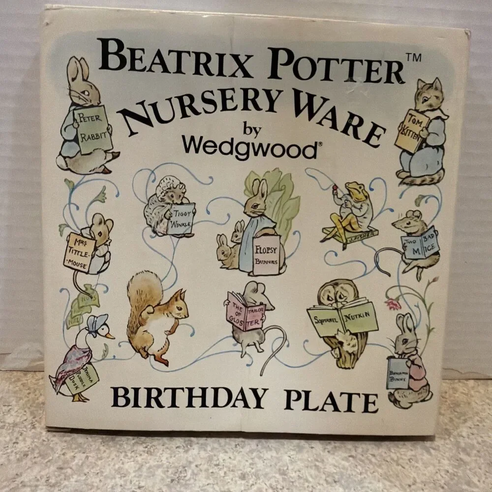1981 Beatrix Potter Wedgwood Peter Rabbit 8.25'' Porcelain Birthday Plate
